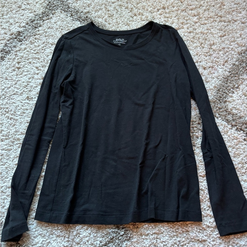 Banana Republic black long sleeve tee